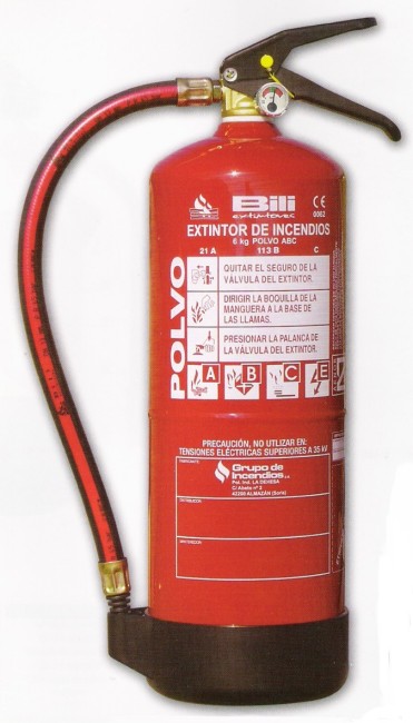Extintor contra incendios de polvo PI6